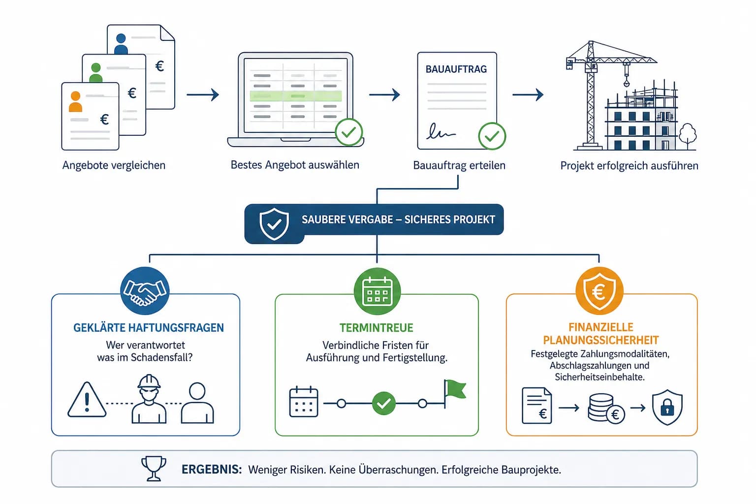 Vertragsunterlagen am Bau